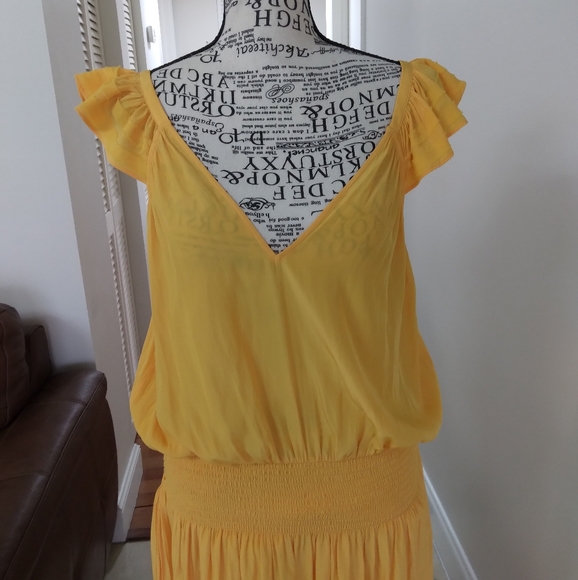 Ramy Brook Chloe Smocked‎ Midi Dress - Picture 5 of 12